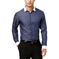 thumbnail image 1 of INC Camisa abotonada con cuello en contraste para hombre, azul, XXL, 1 of 1