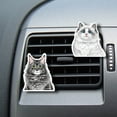 thumbnail image 5 of WIRESTER Car Air Freshener Fragrance Vent Clip Interior Decoration for Cars with Lemon Scented Pad - Black Silver Maine Coon Cat, 5 of 7