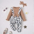 thumbnail image 2 of Odeerbi Infant Boys Girls Fall Winter Ribbed Cotton Jumpsuit Leopard Print Romper Baby Newborn Cute Bodysuit Onesie Infant Clothes Khaki, 2 of 8