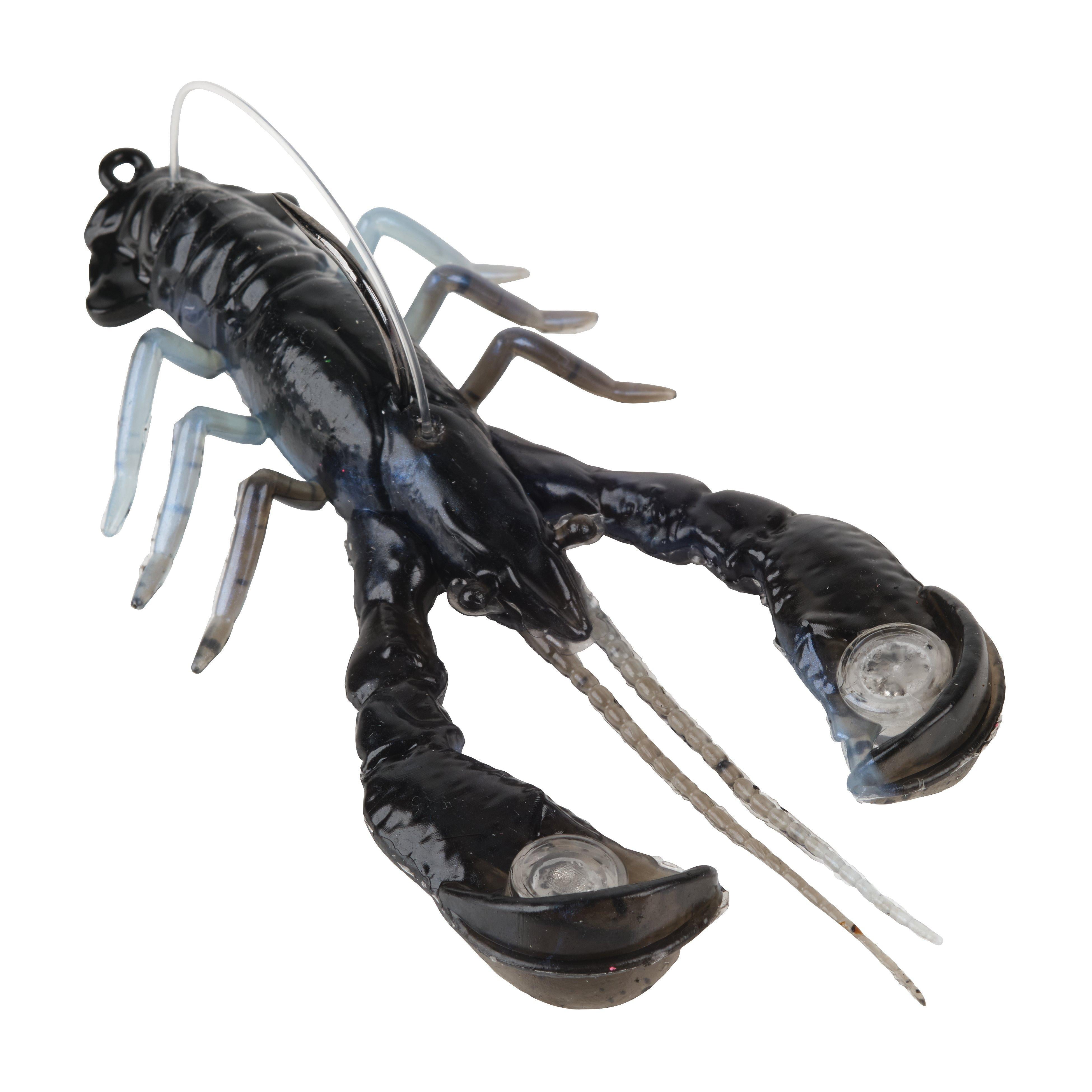 Berkley PowerBait® Clatter Craw, 3.5 in, Black/Blue