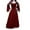 Red, variant on Womens Long Sleeve Dresses Women Medieval Dress Renaissance Fit Irregular Long Sleeve Cosplay Maxi Dress
