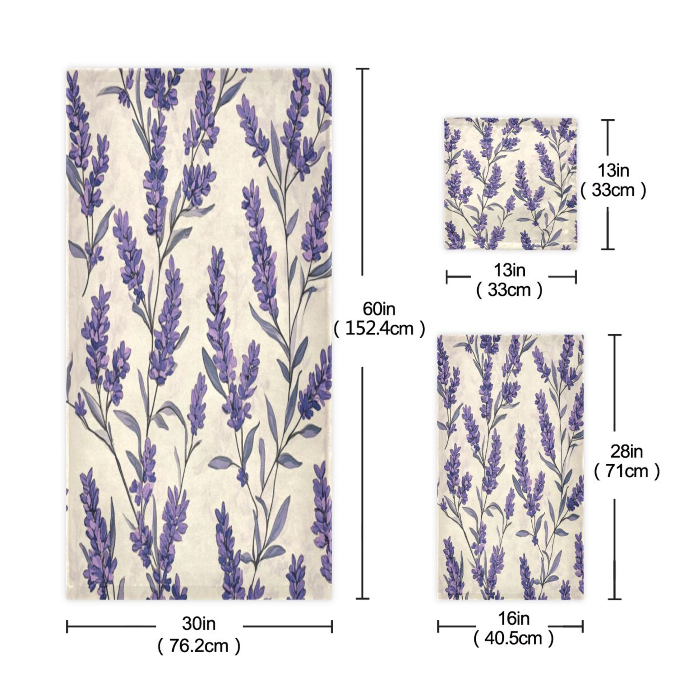 Three-Piece Towel Set Face Towel Towel Set Hand Towel Bath Towel Cotton Bath Towels Bath Towel Sets Hand Bath Towels Purple Lavender1