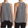 thumbnail image 1 of Catherine Malandrino Blouse Plissée à Carreaux Sans Manches Doublée Taille S Neuf, 1 of 1