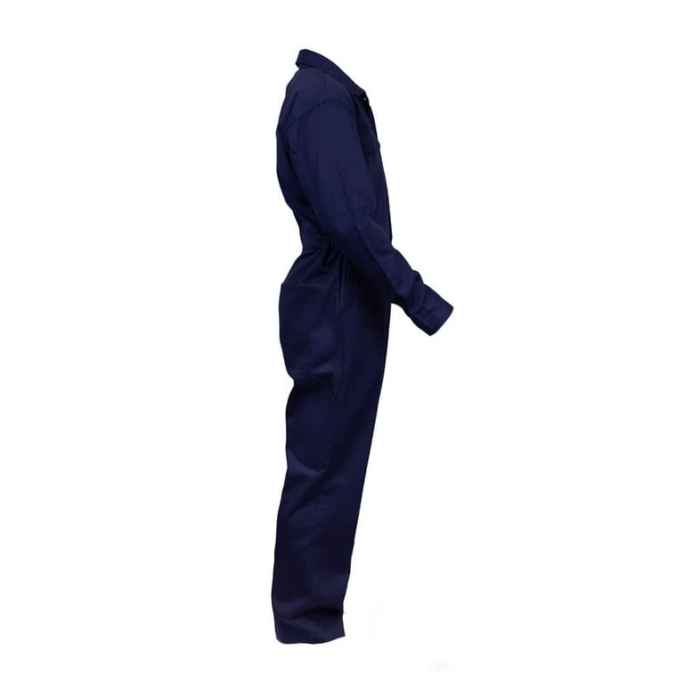 Flame Retardant FR Coverall - 88% C / 12% Nylon, X-Large, Navy