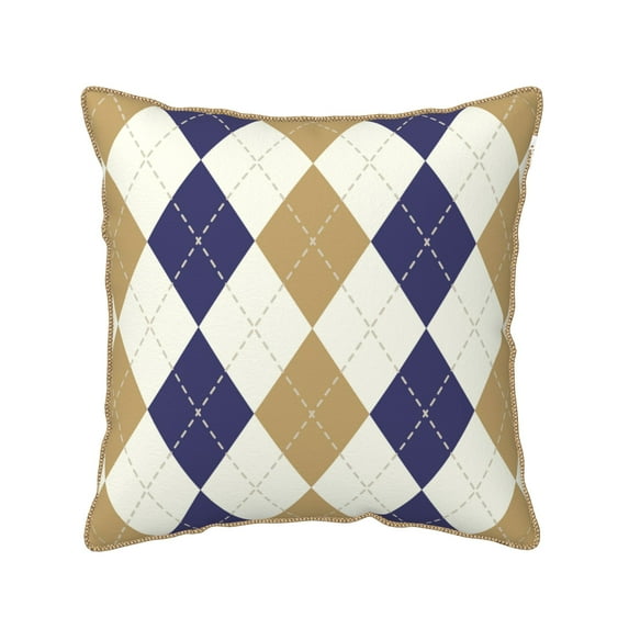 ZNDUO Beige Flat Square Pattern Throw Pillows for Couch-Indoor Decorative Pillows,20"x20"