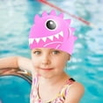 thumbnail image 5 of Flexible Silicone Swimming Cap Waterproof Comfortable for Young Swimmers Pool Pink, 5 of 6
