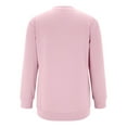 thumbnail image 5 of Charmgo Womens Sweatshirt, Women's Crew Neck Solid Color Sweatshirt Tops Long Sleeves Casual Pullover Lightweight Loose Tops Crewneck Sweatshirts Oversized, Fall Outfits for Women 2024 Pink XL, 5 of 5
