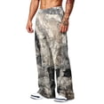 thumbnail image 4 of LTTVQM Mens Loose Fit Camo Trousers Camp Pixel Digital Camo All Over Digital Print Adjustable Drawstring Outdoor Athletic Wide Leg Trousers Coffee S, 4 of 7