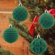 thumbnail image 5 of Juego de 12 adornos navideños flocados | Bolas de terciopelo para árbol de Navidad de 6 cm con cierres metálicos | Decoración navideña vintage para árbol, hogar y chimenea, 5 of 5