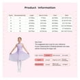 thumbnail image 4 of Kids Girls Applique Ballet Dress Sleeveless Irregular Mesh Tulle Lyrical Dance Costume Contemporary Leotard Dress Dancewear, 4 of 7