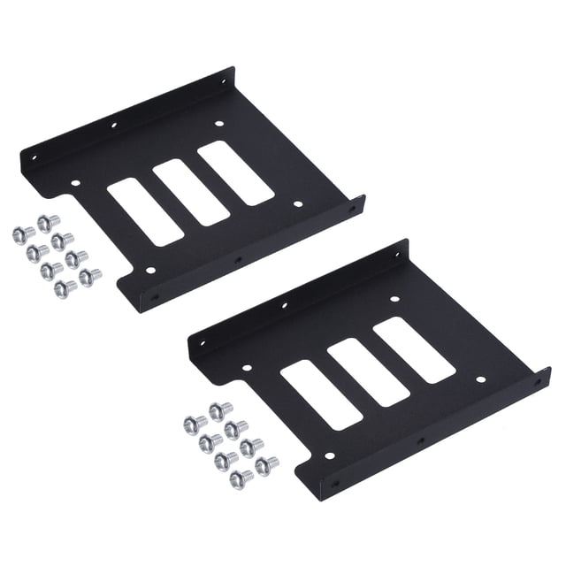 Soporte de disco duro SSD de 2 piezas, adaptador de montaje de metal de 2.5" a 3.5" para enfriamiento de laptop y escritorio con 16 tornillos