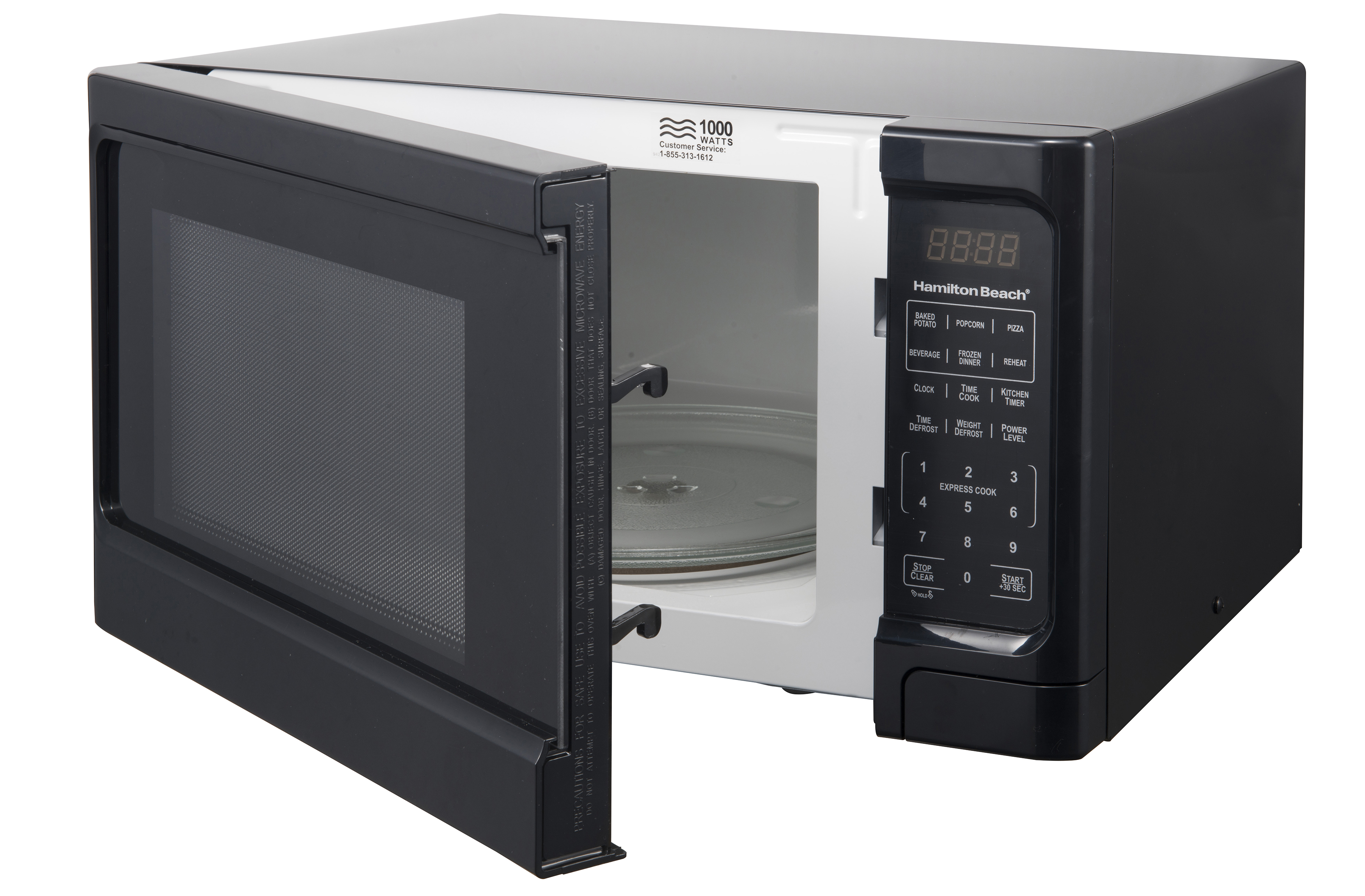 Hamilton Beach 1.1 cu. ft. Countertop Microwave Oven, 1000 Watts, Black - image 3 of 9