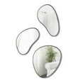 thumbnail image 3 of Umbra Hubba Pebble Wall Mirrors Set of 3 Irregular 12x10" 11x7" Titanium Grey, 3 of 13