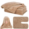 thumbnail image 1 of Toallas faciales DIMEGON de forro polar suave de coral en forma de U, 12 unidades, 1 of 5