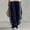 Navy, variant on Women Elastic Waist Straight Leg Long Pants, Side Stripe Rivet Decor Loose Casual Trousers With Side Pockets For Daily Walking Outdoor Travel Wear(White,M)