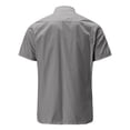 thumbnail image 5 of Men's Solid Color Casual Button Down Short Sleeve Blouse - Lightweight Polyester, Relaxed Fit, Machine Wash - S-XXXXL, 5 of 5