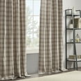 thumbnail image 3 of Madison Park Anaheim Plaid Rod Pocket and Back Tab Curtain Panel with Fleece Lining in Brown, 50"x95", 3 of 5