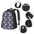 thumbnail image 4 of Balery Flowers Backpack for Men and Women - Durable 600D Oxford Cloth -Large Capacity, Water-Resistant School, Travel, and Hiking Bag, 4 of 9