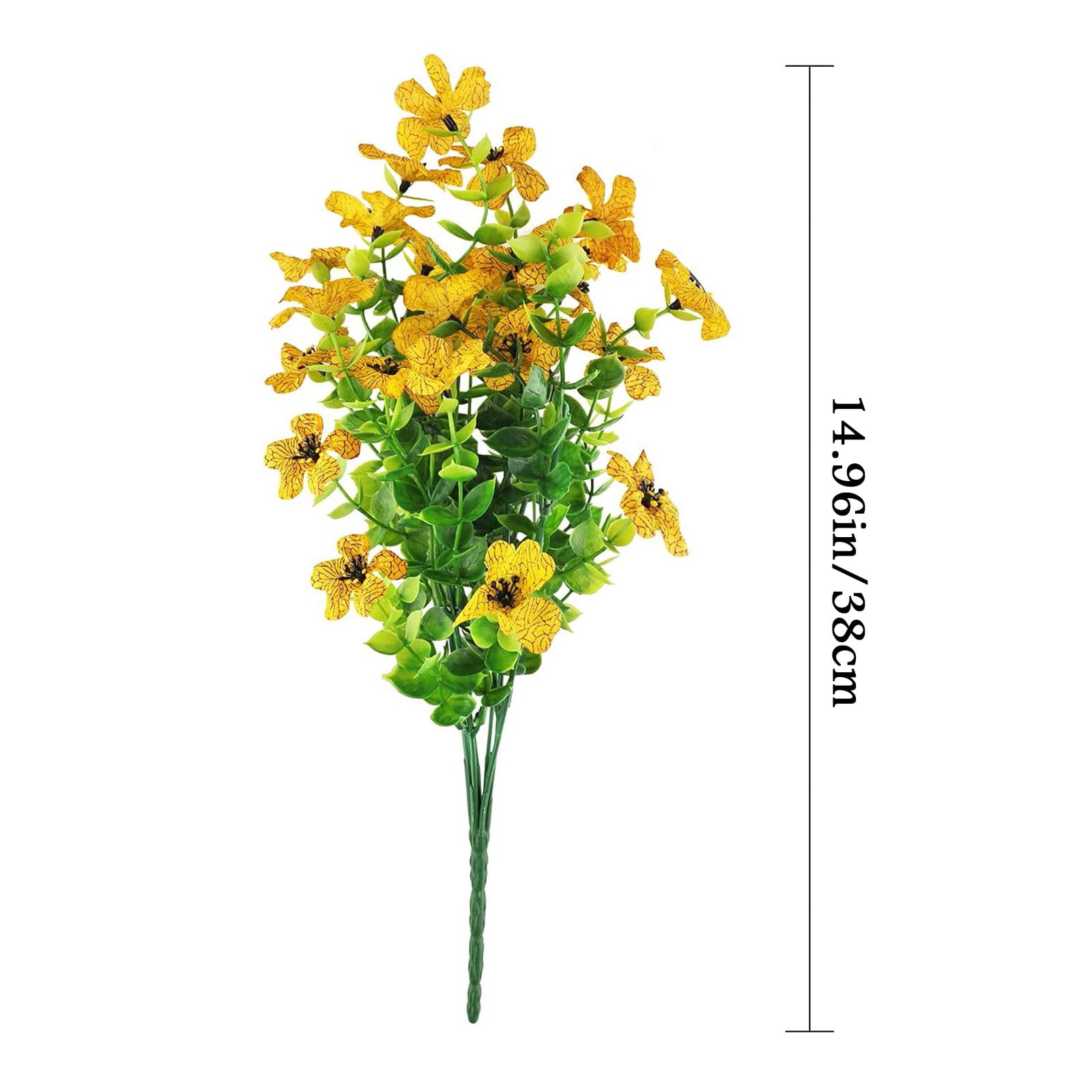Tkrady 18Pcs Artificial Flowers, Outdoor Flowers for Decoration UV Resistant No Fade Garden Porch Decoration