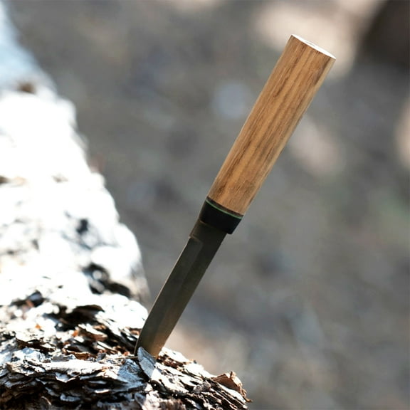Kam Knife – Puukko Knife CK75 Carbon Steel; Camping Knife with 4.33" Blade; Brass Handle Hunting Knife; Survival EDC Knife; Perfect for Outdoors and Carving