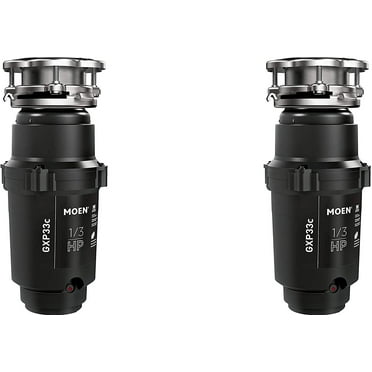 Moen GXP33C Lite Series PRO 1/3 HP Continuous Feed Garbage Disposal, Power Cord Included Pack of 2