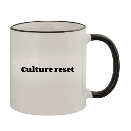 

Culture Reset - 11oz Colored Handle and Rim Coffee Mug Black