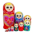 thumbnail image 3 of kusrkot 10 Pieces Handpainted Nesting Doll Toy Birthday Gifts Traditional Wishing Gift Stacking Doll Set Matryoshka for Tabletop Desk, 3 of 9