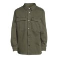 thumbnail image 4 of No Boundaries Men's and Big Men's Long Sleeve Layering Shirt Jacket, 4 of 5