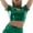 Green, variant on Basic Cute Women Tank Top Short Sleeve Metallic Cropped Party Carnival Undershirt Gold XXL