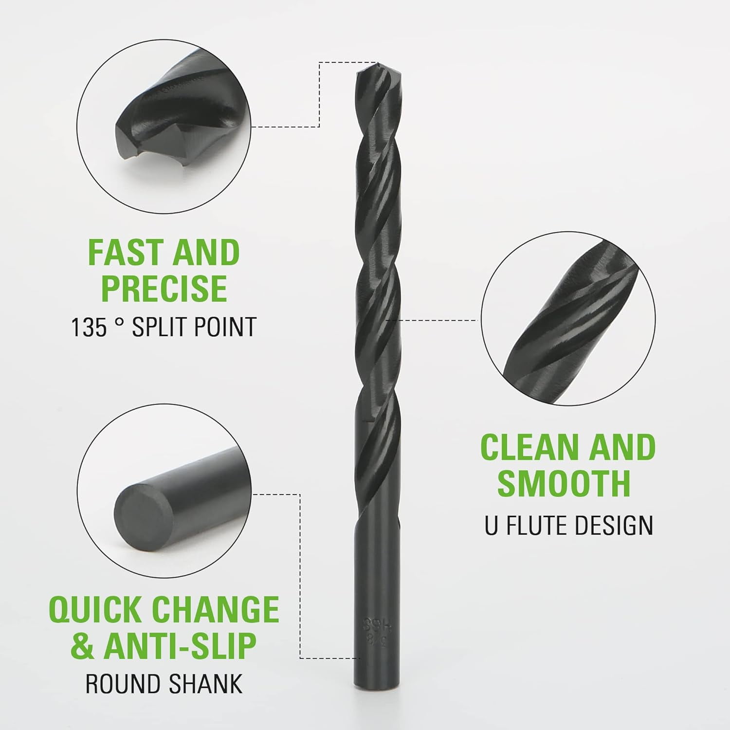 Greenworks 21 Piece Black Oxide Drilling Bit Set