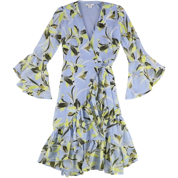 Bar Iii Womens Ruffle Wrap Dress
