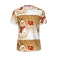 thumbnail image 5 of Wukai Christmas Snowman Gift Print Men's Short-Sleeved Mesh T-Shirt,Quick-Dry Short Sleeve Workout T-Shirt-X-Small, 5 of 8