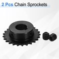 thumbnail image 3 of 2Pack #25 Chain Roller Sprocket 16mm Bore 1/4" Pitch 25 Tooth Keyway 5 x 2.3mm, 3 of 6