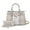 Circular Light Gray, variant on Christine Circular Print Vegan Leather Women's Satchel Handbag & Wristlet Wallet, Sleek Top-handle Purse Handbag by Mia K 2 pcs - Pink