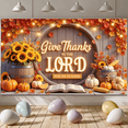 thumbnail image 5 of Autumn Decoration Thanksgiving Banner Rustic Design Religious Thanksgiving for Celebration Gathering Indoor Decoration, 5 of 9