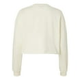 thumbnail image 2 of Independent Trading B03176245 Womens Lightweight Crop Crewneck Sweatshirt, Bone - Large, 2 of 4