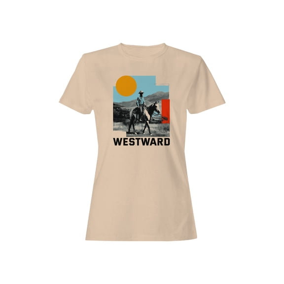 Westward Cowboy Ride Vista Women's T-shirt