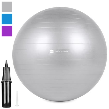 Best Choice Products 65cm/26in Yoga Ball - Silver (Best Exercise Ball For Labor)