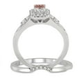 thumbnail image 3 of 1.5 Carat Morganite & Diamond Bridal Set Halo Engagement Ring Bridal Set on 10k White Gold, 3 of 3