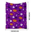 thumbnail image 3 of Halloween Throw Blanket,Halloween Blanket,Purple Throw Blanket,Orange Pumpkin Face,Soft Cozy Fall Blankets And Throws,Multiple Sizes, 3 of 8
