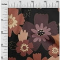 thumbnail image 2 of oneOone Polyester Spandex Black Fabric Floral- Bold Floral Seamless Quilting Supplies Print Sewing Fabric By The Yard 56 Inch Wide, 2 of 5