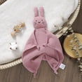 thumbnail image 3 of Manta de bebé rosa Bunny Lovey okdiy de algodón orgánico, 30 x 30 cm, 3 of 6