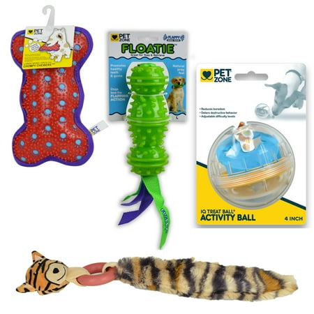 Pet Zone Variety Dog Toys - Set of 4 - Walmart.com