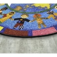 thumbnail image 3 of Joy Carpets Kid Essentials Hands Around the World 13'2" Round Area Rug in Color Multi, 3 of 3