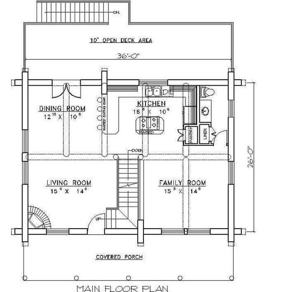 001-1026: Log Cabin 2 Bed, 3 Bath Luxury Home Plan, 2591 Sq Ft: Full Blueprints with License to Build by Home Plan Marketplace - Lesuto