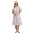 thumbnail image 4 of GLOBAL Womens Cotton Nightgowns Sleepwear Short Sleeve Pajama Dress Nightshirts, Sizes S to 3X, 4 of 6