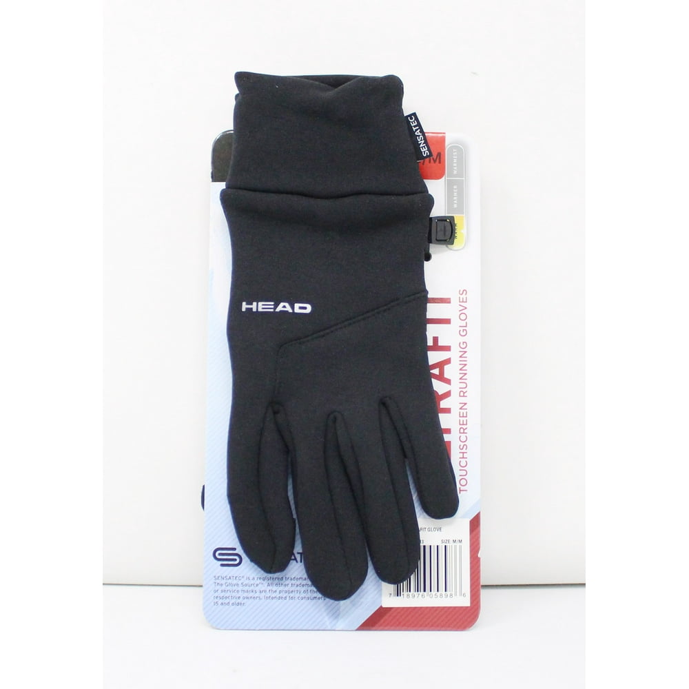 HEAD Head Ultrafit Touchscreen Running Gloves Black Medium Walmart