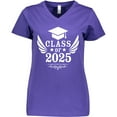 thumbnail image 3 of Inktastic Class of 2025 with Graduation Cap and Wings Women's V-Neck T-Shirt, 3 of 5