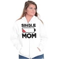 thumbnail image 4 of Single Mom Funny Dying Battery Joke Zip Hoodie Sweatshirt Women Brisco Brands X, 4 of 4