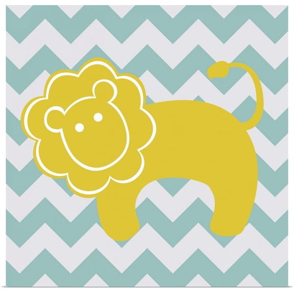Great BIG Canvas | Rolled N Harbick Poster Print entitled Chevron Lion